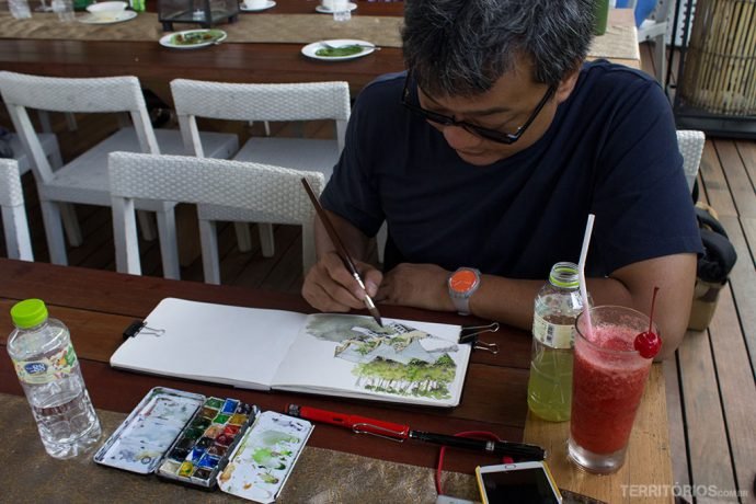 Motulz e sua aquarela
