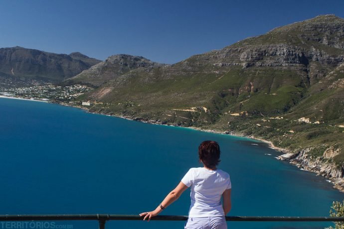 Mirante na Chapman’s Peak Drive com vista para Haut Bay
