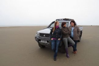 Durante a viagem de carro entre amigas para descobrir os atrativos atuais do Caminho Rota Farroupilha