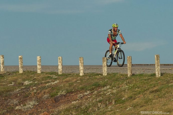 Ciclista no Uruguai