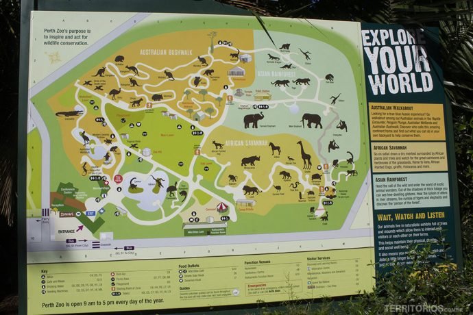 Mapa do Perth Zoo
