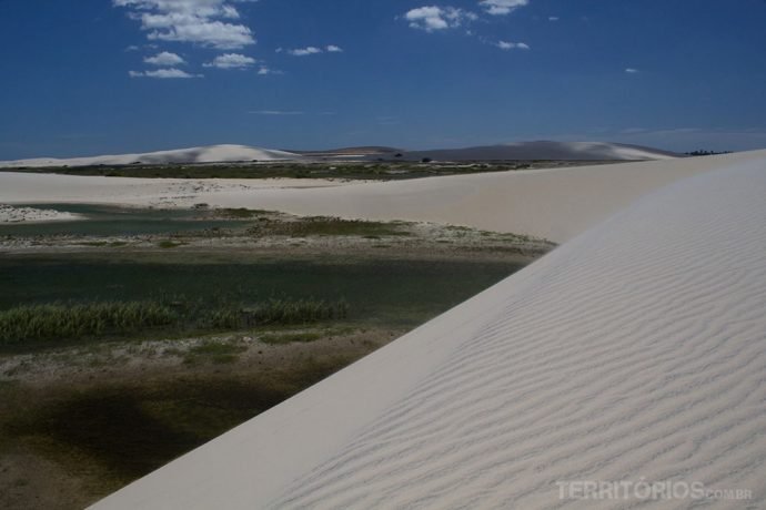 Dunas e lagoa no Parque Nacional de Jericoacoara