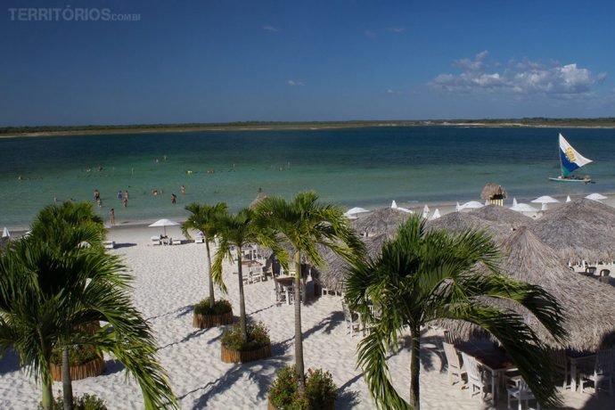 Chegada na praia