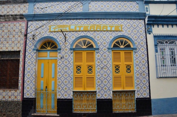 Fachada em São Luis, Maranhão - Brasil Fachada de azulejos em São Luis, Maranhão - Brasil
