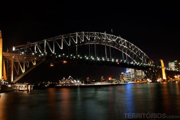 Postais de Sydney à noite Postais de Sydney à noite