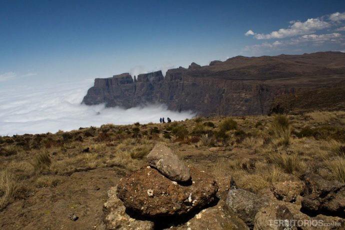 Drakensberg Mountain, Bergville, África do Sul Medo de Altura
