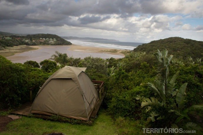 Vista da varanda da nossa cabana