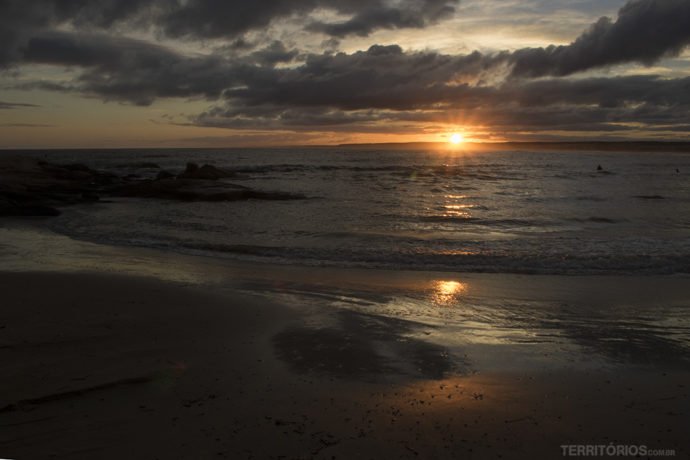 Pôr do sol na Playa Sur