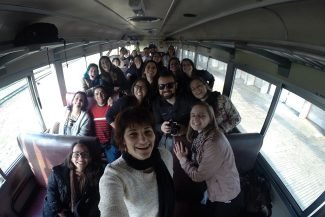 Nosso grupo no vagão executivo Nosso grupo no vagão executivo