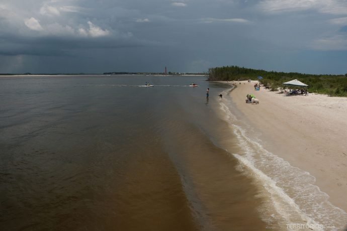 Praia no River Indian Lagoon