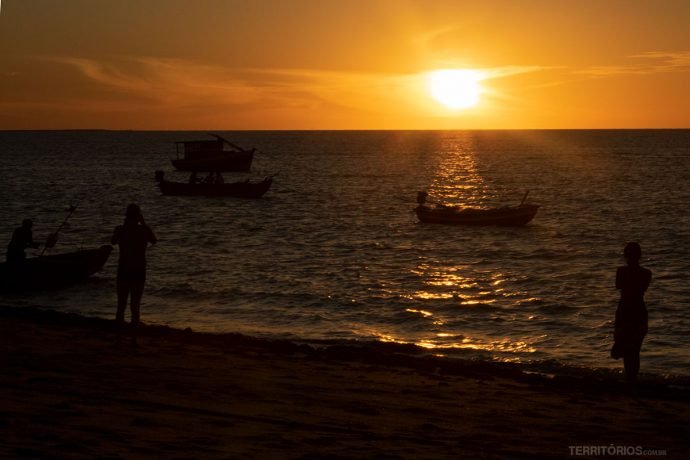 Pôr do sol na praia