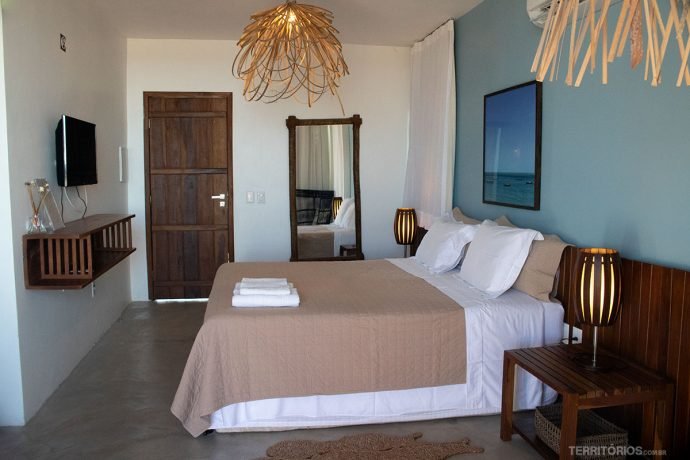 Suíte da Pousada Manati é um dos lugares mais elegantes de onde ficar no Nordeste