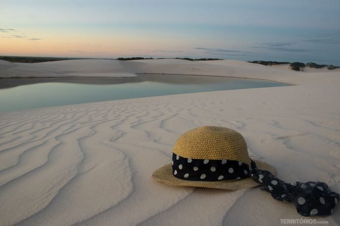 Cores antes do sol nascer nos Lençóis Maranhenses