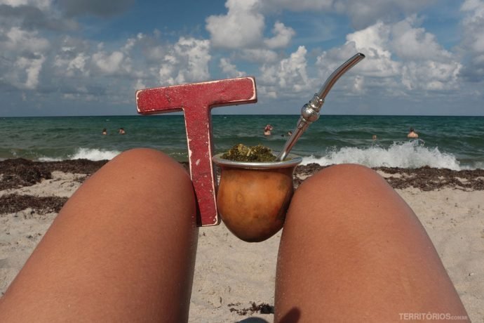 Tomando sol em Palm Beach, Flórida