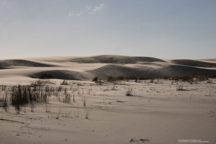 Vento faz as dunas mudarem de lugar