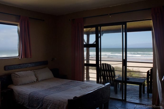 Vista do quarto em Jeffreys Bay
