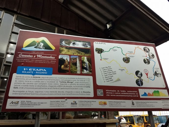 Placa do Circuito Cascatas e Montanhas