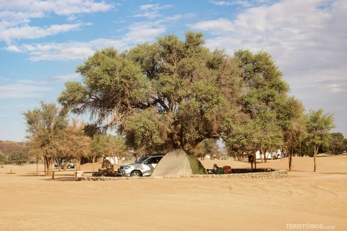 Camping na Namíbia, no Sesriem Camp