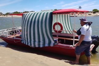 Barco para atravessar o Arroio Valizas