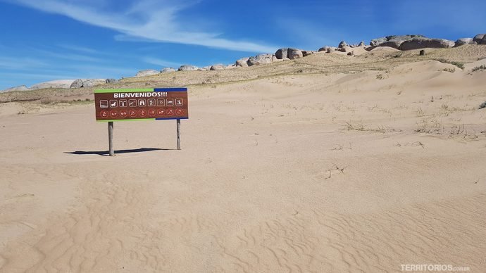 Sinalização de início da Reserva de Cabo Polonio