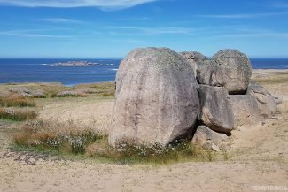 Formações rochosas no caminho para Cabo Polonio