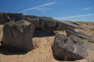 Formações rochosas no caminho para Cabo Polonio