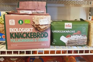 Bolachas vendidas nos mercados da Suécia